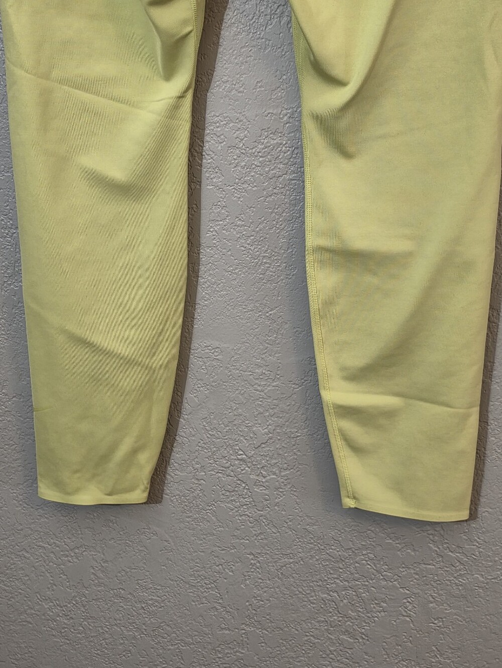 Nike Dri-fit Neon Yellow Leggings, Womens XL Activewear Stretch - Picture 3 of 7